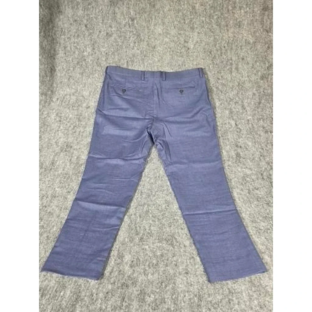 Banana Republic Slim Fit Trousers Men's 38x32 Blue Italian Wool Marzotto Fabric